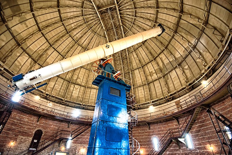 One of the telescopes at Yerkes Observatory has a 40-inch refracting lens, the largest in the world. (Jason Marck/WBEZ)