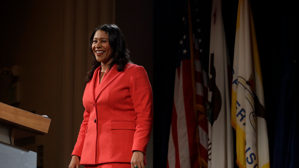 San Francisco Mayor London Breed smiles after her state of the city address in San Francisco, Wednesday, Jan. 30, 2019.